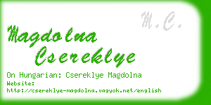 magdolna csereklye business card